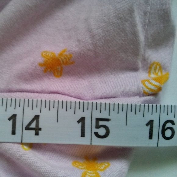 Women's Lounge Pants, Pastel Mauve & Yellow Bees, Relaxed Fit, Medium - Picture 12 of 16
